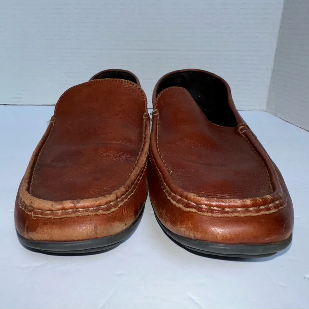 Anthony Veer Men’s Saddle Tan Ortholite®Calfskin Cleveland Driver Loafer-Size 14